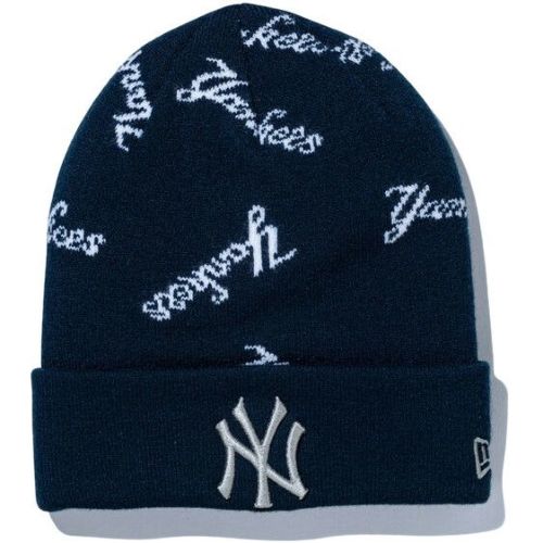 ベーシック カフニット MLB Allover ニューヨーク・ヤンキース Basic Cuff Knit Mlb Ao Neyyan メンズ レディース ニット帽 ネイビー 14312205